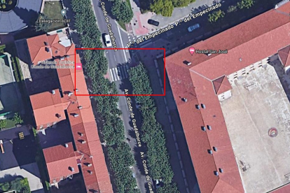 Imagen de google maps del paso de Conde de Guadalhorce.