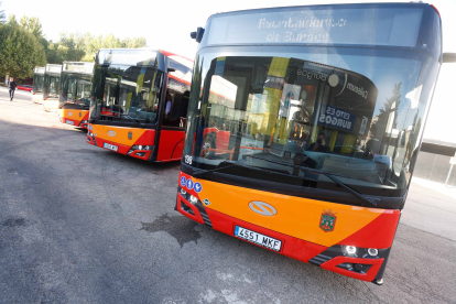 Cinco nuevos autobuses se incorporan a la flota municipal de Burgos.