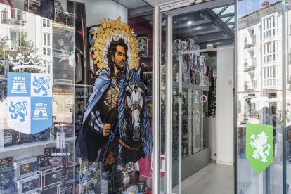 'El Cid en los escaparates' llena de color establecimientos del centro histórico
