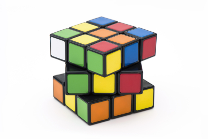 Imagen de un cubo de Rubik.
