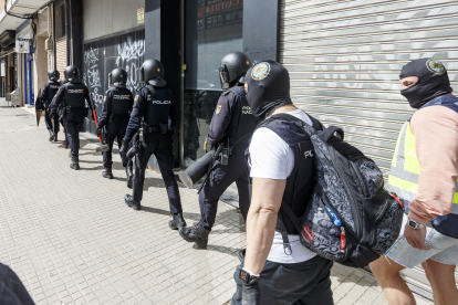 Operación antidroga de la Policía Nacional en Burgos en 2023.
