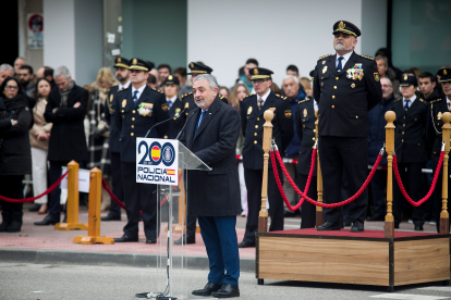 Instante del acto de celebración de los dos siglos de Policía Nacional.