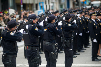 Instante del acto de celebración de los dos siglos de Policía Nacional.