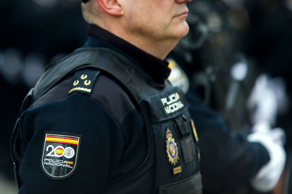 Instante del acto de celebración de los dos siglos de Policía Nacional.