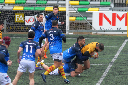 Imagen del partido entre el Recoletas Caja Rural y Santboiana.