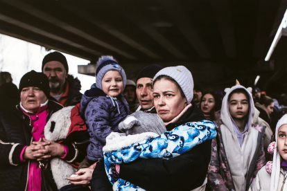 Fotografía de Diego Herrera sobre el drama de los refugiados ucranianos.