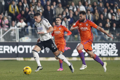 Imagen del partido entre el Burgos CF y el Albacete.