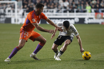 Imagen del partido entre el Burgos CF y el Albacete.