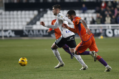 Imagen del partido entre el Burgos CF y el Albacete.