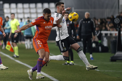 Imagen del partido entre el Burgos CF y el Albacete.