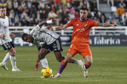 Imagen del partido entre el Burgos CF y el Albacete.