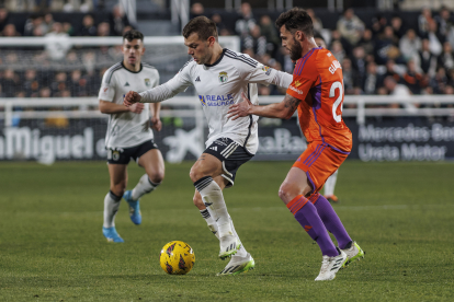 Imagen del partido entre el Burgos CF y el Albacete.