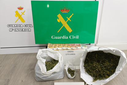 La inspección de la bolsa reveló la presencia de una sustancia vegetal con características visuales, olfativas y táctiles compatibles con la marihuana.