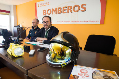 Un momento de la presentación de la memoria del Servicio de Prevención y Extinción de Incendios de Burgos.