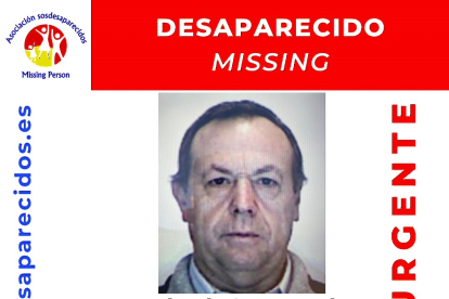 Imagen de la alerta de SOS Desaparecidos.