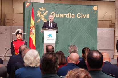 Fernando Grande-Marlaska, durante la presentación en Burgos del Centro de Fotografía Histórica de la Guardia Civil.