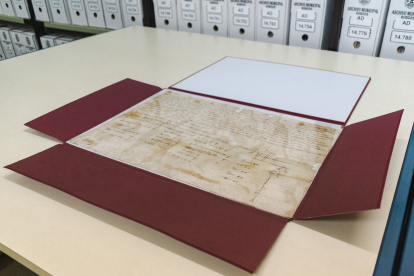 El documento más antiguo del Archivo Municipal: la cesión del terreno del Monasterio de San Juan de Alfonso VII a Adelelmo, San Lesmes el patrón de la ciudad.