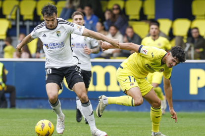 Bermejo, durante el partido contra el Villarreal B.
