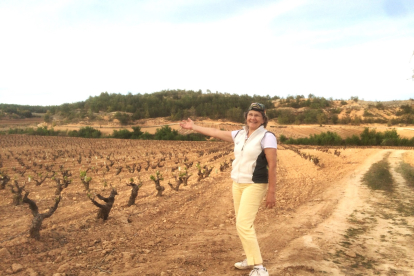 María Martí Fluxa tiene 4 hectáreas de viñedo en Quintana del Pidio