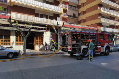 Incendio en el restaurante La Menta, en Miranda de Ebro