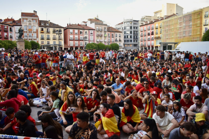 Celebración de la victoria de España.