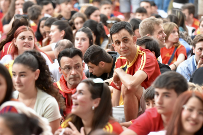 Celebración de la victoria de España.