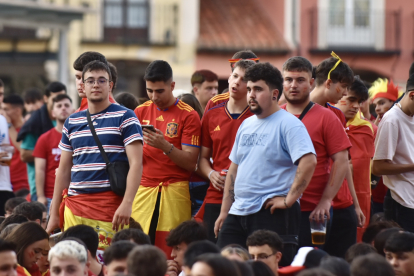 Celebración de la victoria de España.