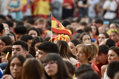 Celebración de la victoria de España.