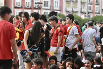 Celebración de la victoria de España.