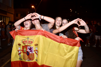 Celebración de la victoria de España.