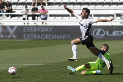 Imagen del partido entre el Burgos CF y el Mallorca.