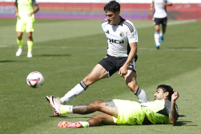 Imagen del partido entre el Burgos CF y el Mallorca.