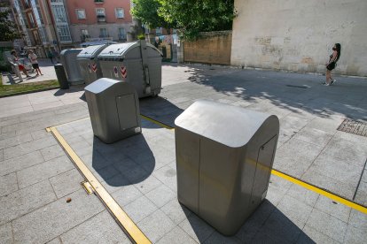 Contenedores soterrados en la calle Nuño Rasura de la capital burgalesa.