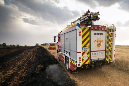 Medios aéreos y terrestres intervienen en el incendio.