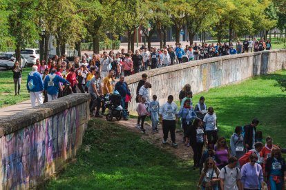 Imagen de la marcha organizada por las peñas.