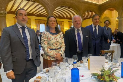 González Corral, momentos antes de intervenir en un foro en Salamanca.