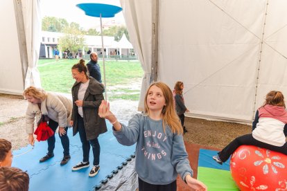 Los niños pudieron practicar las actividades que suelen ver sobre el escenario.