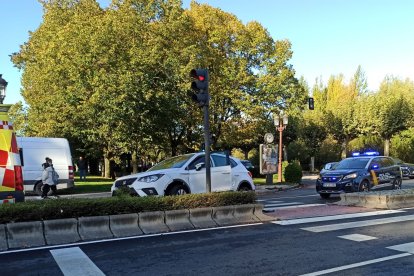 Imagen del accidente en la calle del Carmen.