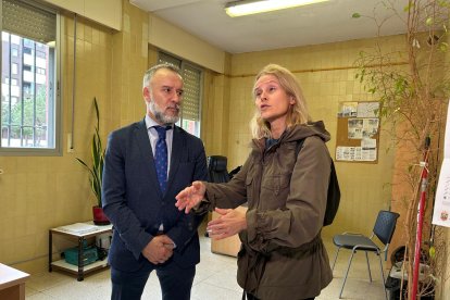 Una de las oficinas habilitadas para los trabajadores de Movilidad.