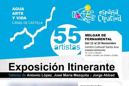 Cartel de la Exposición Itinerante por el Canal de Castilla.