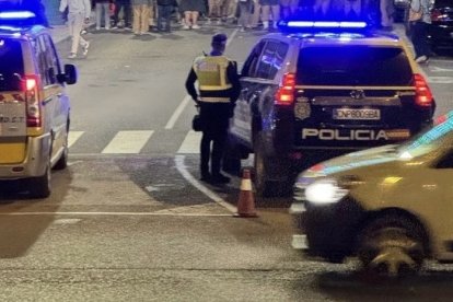 Imagen de una de las actuaciones de la Policía este fin de semana en Aranda