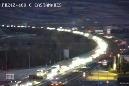 Retenciones en las cercanías de Burgos en la AP-1.