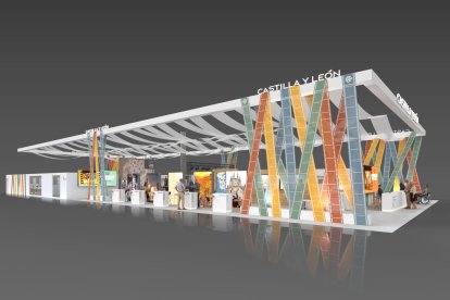 Imagen de la stand de la Junta de Castilla y León en el que irá la propuesta de Burgos.