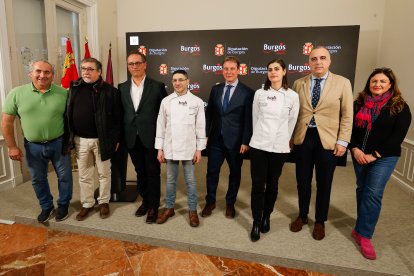 Instante previo a la presentación de la participación de Burgos Alimenta en Madrid Fusion 2025. TOMÁS ALONSO
