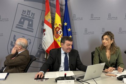 El consejero de la Presidencia, Luis Miguel González Gago, en la presentación del Portal de Acción Exterior de la Junta de CyL.