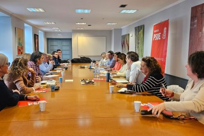 La secretaria provincial del PSOE se reunió con los coordinadores comarcales del partido y con los diputados provinciales.