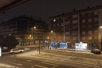 Imagen de la nevada en Burgos.