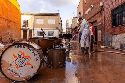 La DANA afectó a la Unión Musical de Paiporta.