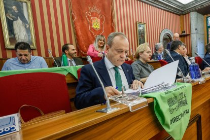 Un momento del Pleno municipal del Ayuntamiento de Burgos del mes de febrero.