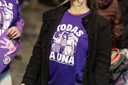 Instante de la manifestación del 8M en Burgos.